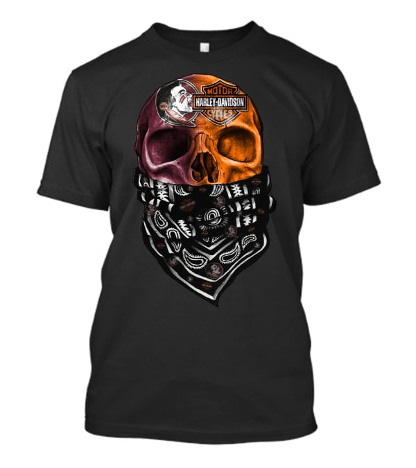 Harley Davidson Florida Seminoles Skull Bandana T-Shirt