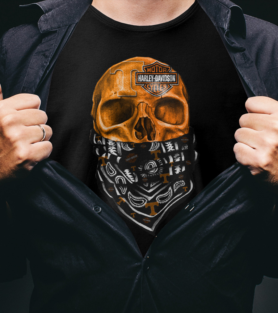 Tennessee Harley Davidson Skull Bandana T-Shirt