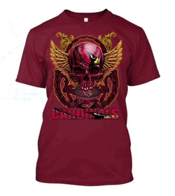 Arizona Cardinals Skullfb Winged Helmet Edition T-Shirt