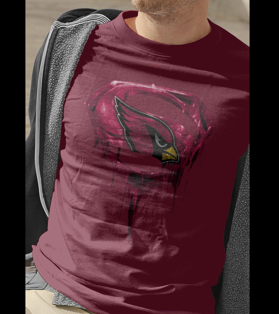 Arizona Cardinals Dripping Superman T-Shirt
