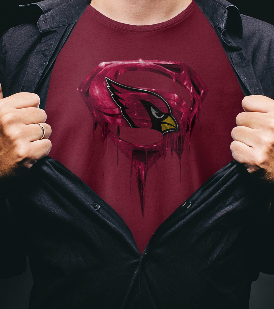 Arizona Cardinals Dripping Superman T-Shirt