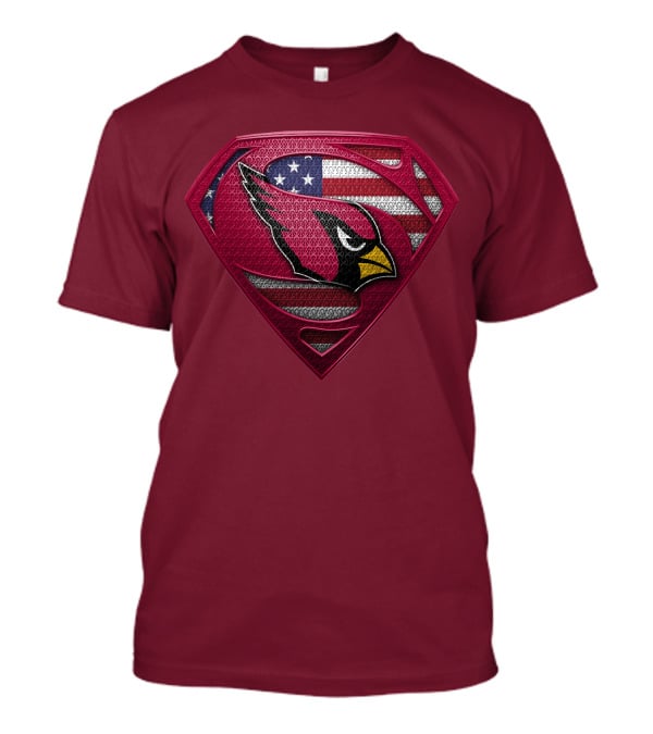 Arizona Cardinals Superman American Flag T-Shirt