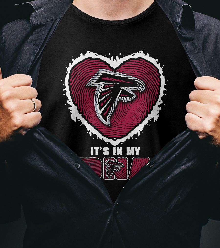 It's In My DNA Atlanta Falcons Heart T-Shirt