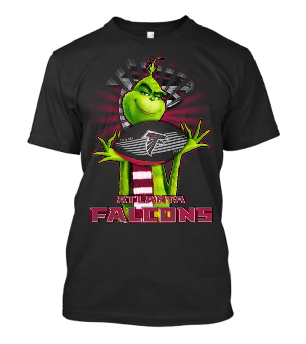 Grinch Holding Atlanta Falcons Football T-Shirt