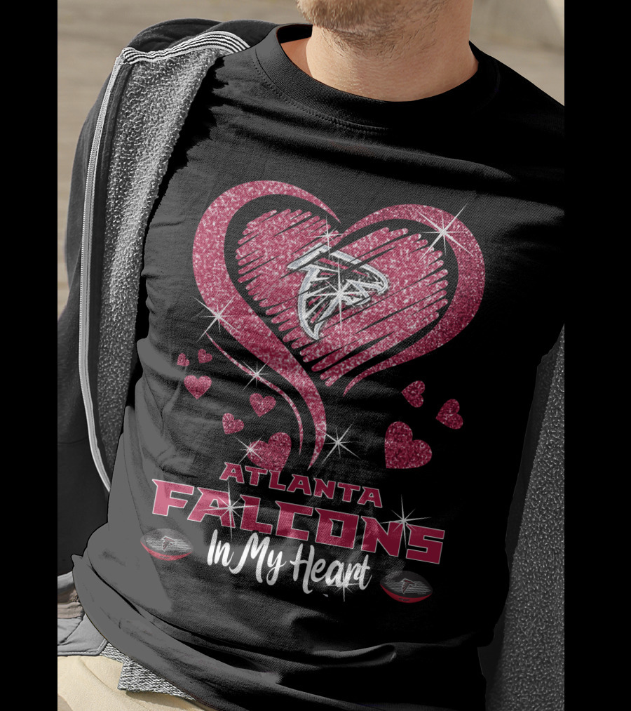Atlanta Falcons Sparkling Heart In My Heart T-Shirt