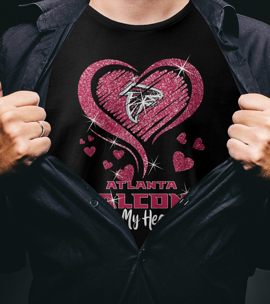 Atlanta Falcons Sparkling Heart In My Heart T-Shirt