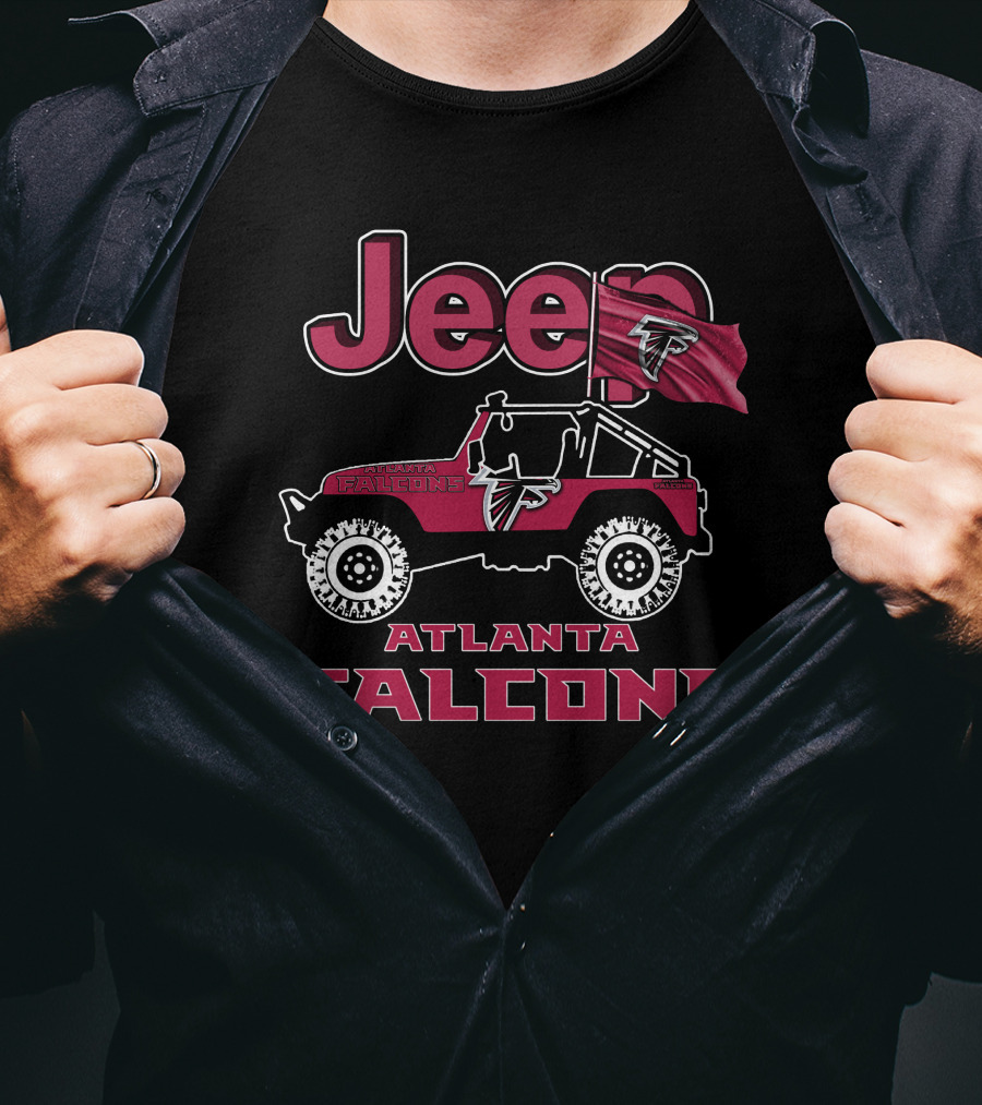 Jeep Atlanta Falcons Off-Road Adventure Fan Gear T-Shirt