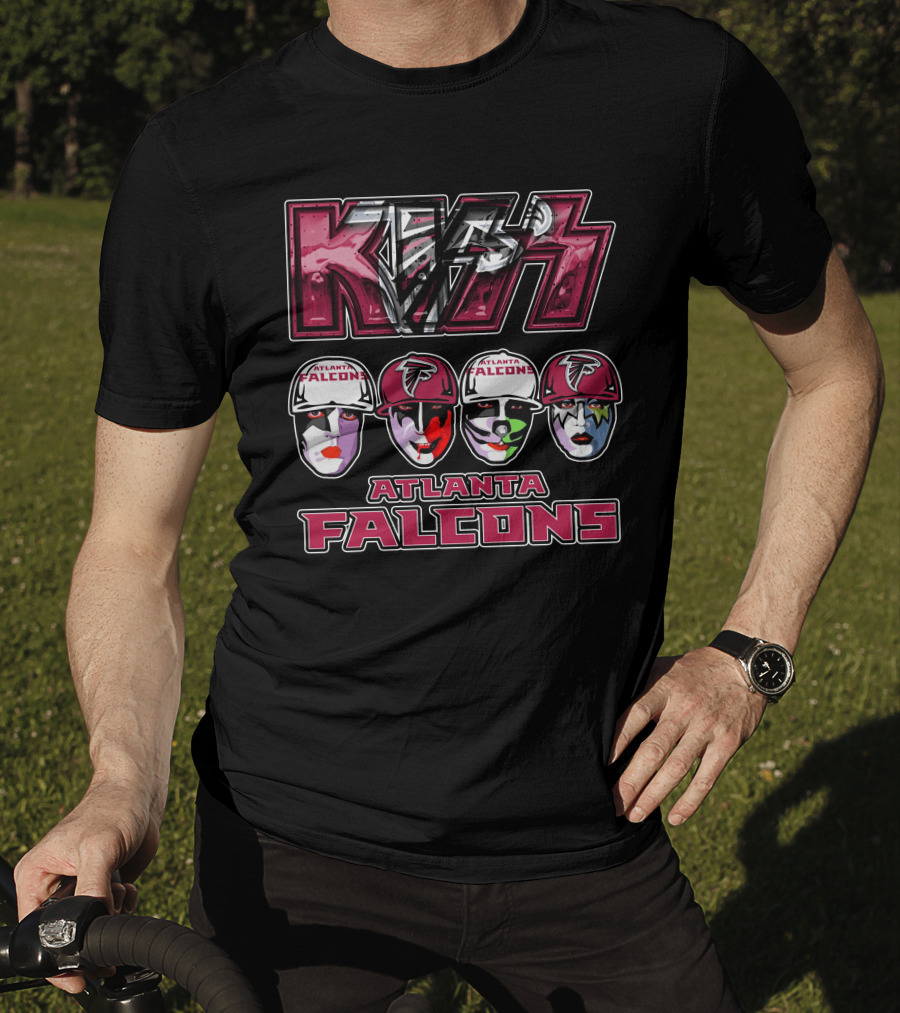 Kiss Band Atlanta Falcons Face Paint NFL Collaboration T-Shirt