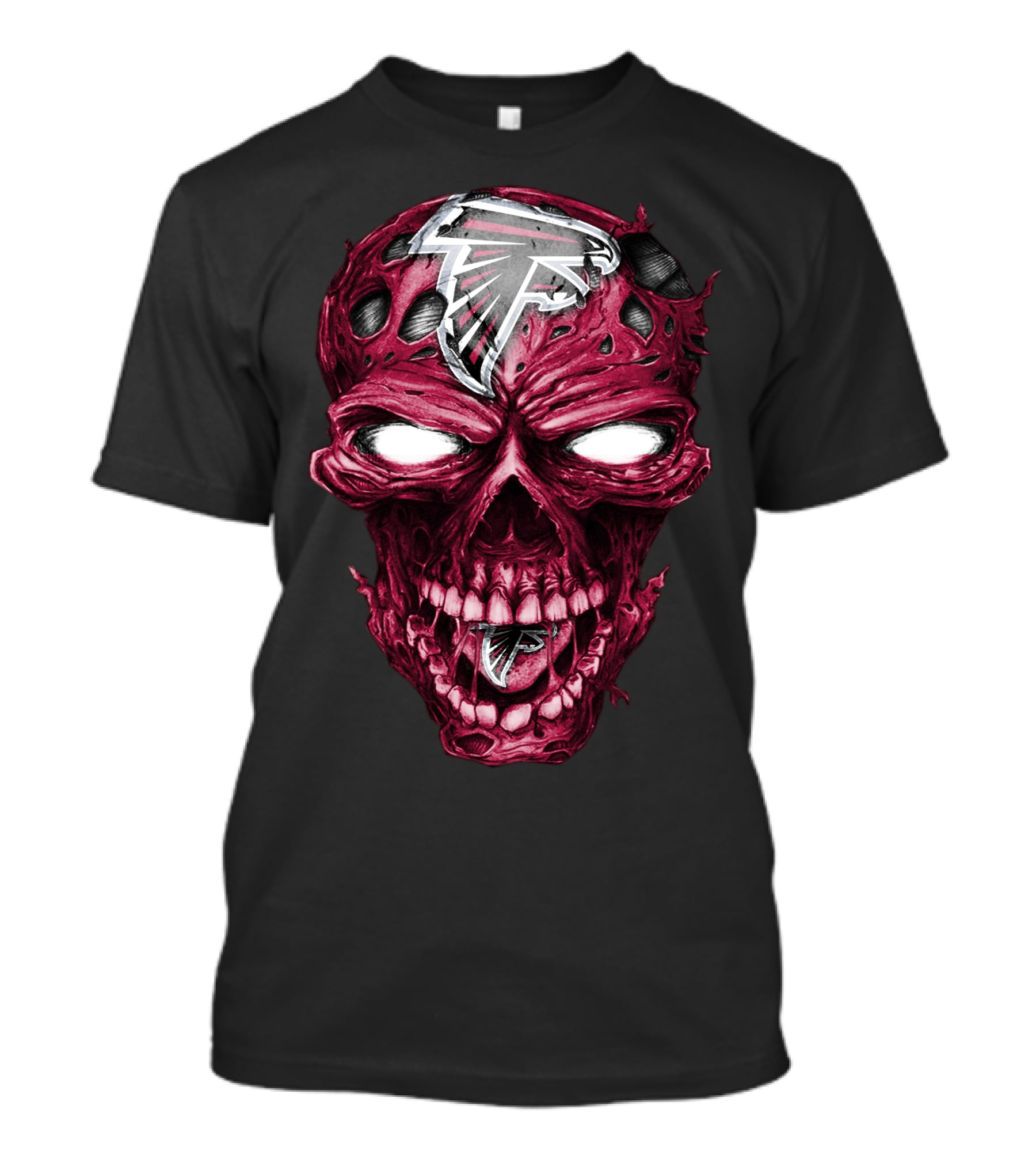 Skull Atlanta Falcons Logo Halloween T-Shirt