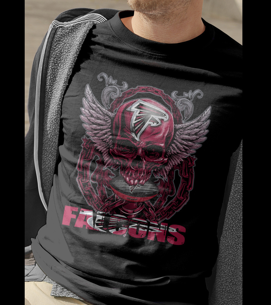 Skullfb Falcons Winged Skull T-Shirt