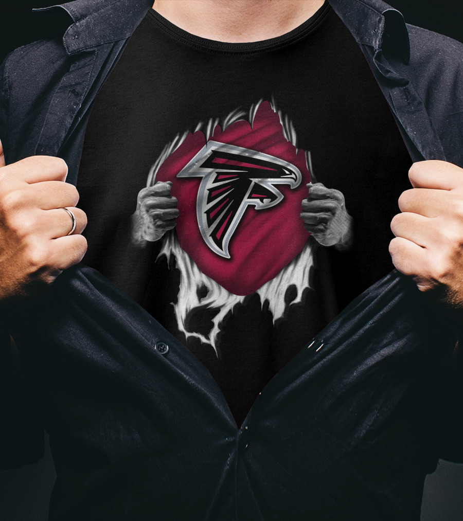 Atlanta Falcons Ripped Logo Reveal T-Shirt