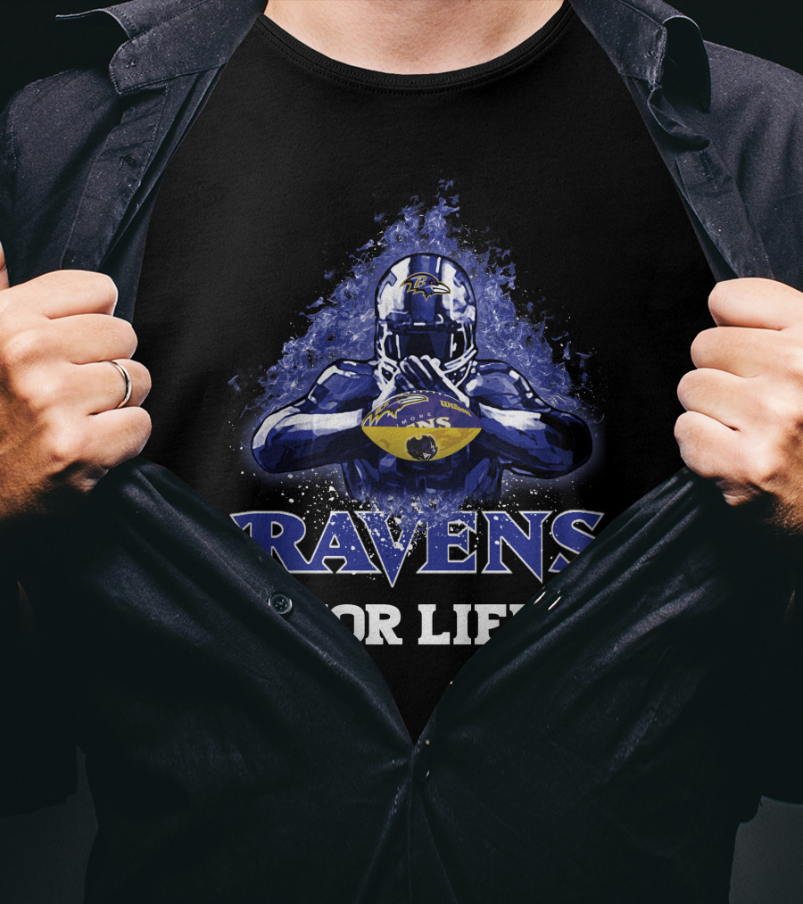 Ravens For Life Baltimore Football Fan T-Shirt
