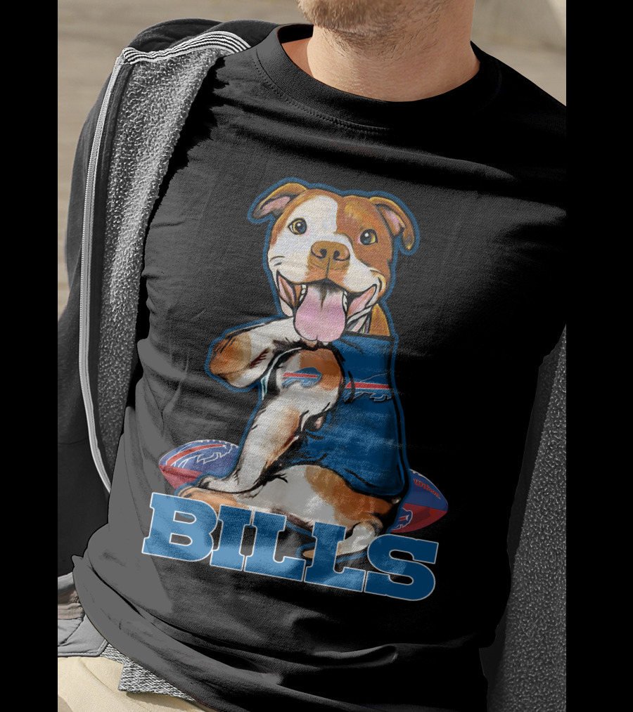 Bills Pitbull Football Fan T-Shirt