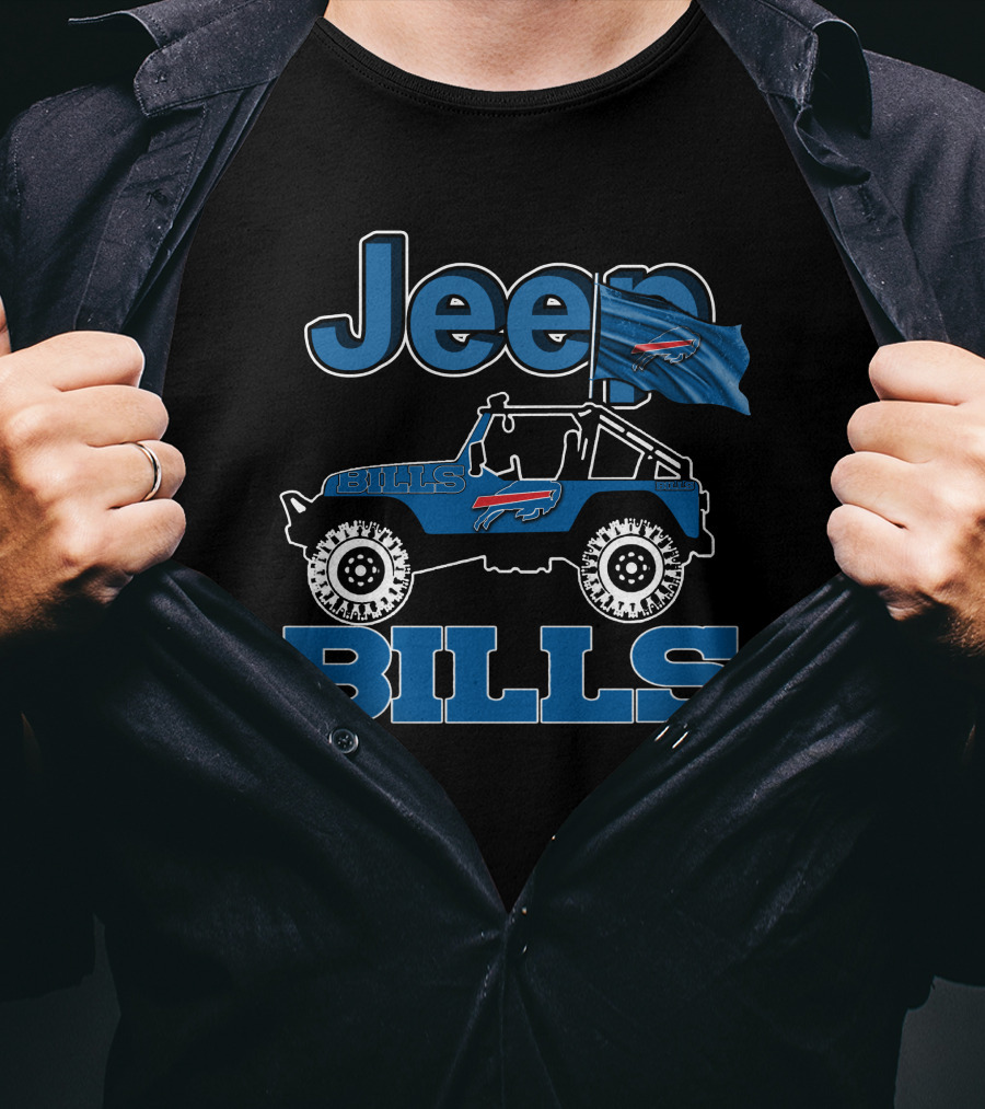 Jeep Buffalo Bills Football Vehicle Flag T-Shirt