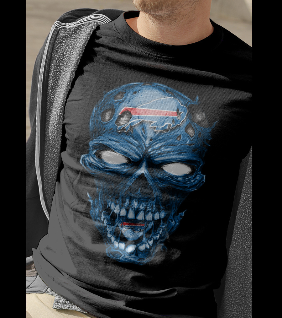 Skull With Buffalo Bills T-Shirt