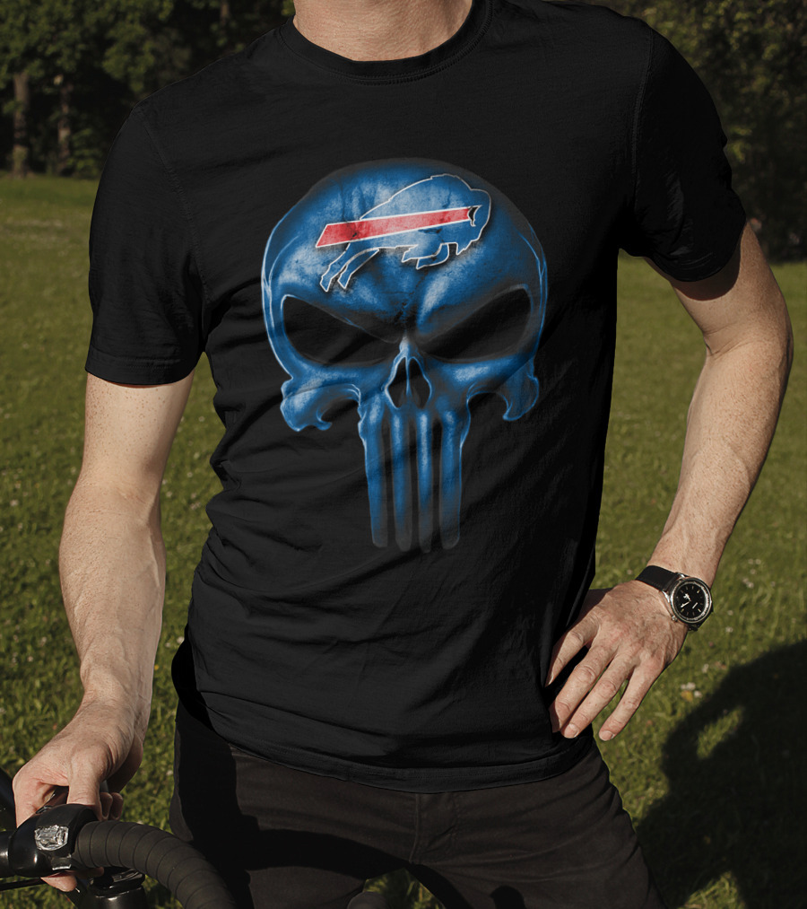 Buffalo Bills Skull Logo Fusion T-Shirt