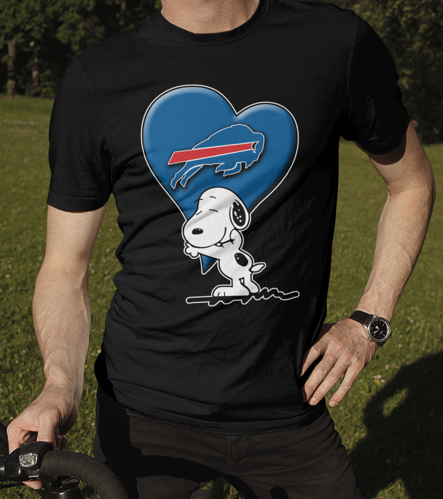 Snoopy Heart Hug Buffalo Bills T-Shirt