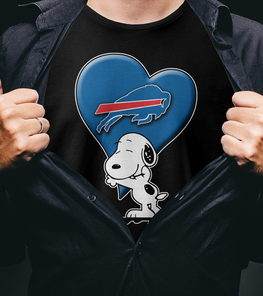 Snoopy Heart Hug Buffalo Bills T-Shirt