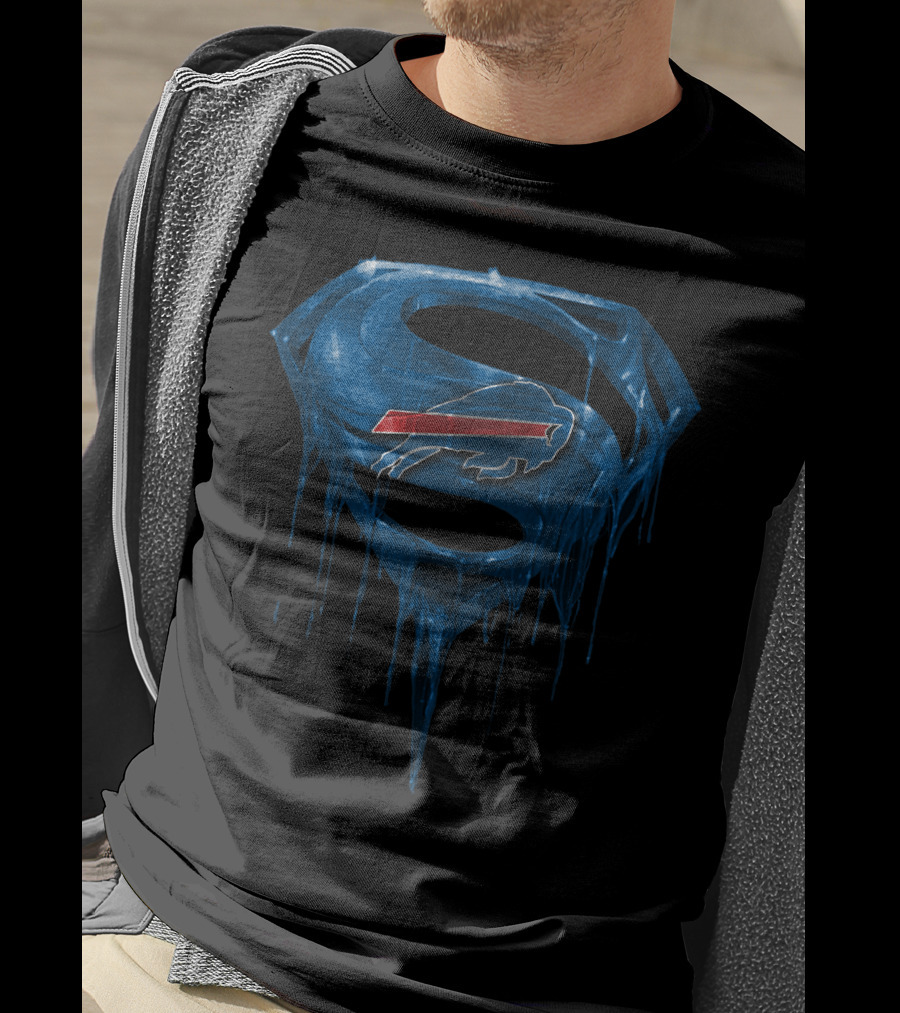 Buffalo Bills Superman Dripping T-Shirt