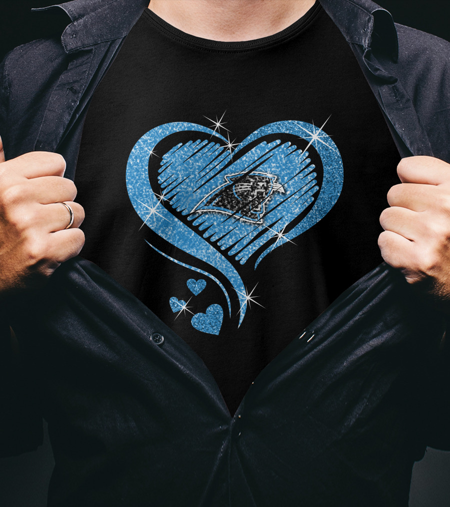 Heart Diamond Carolina Panthers Fan Passion T-Shirt