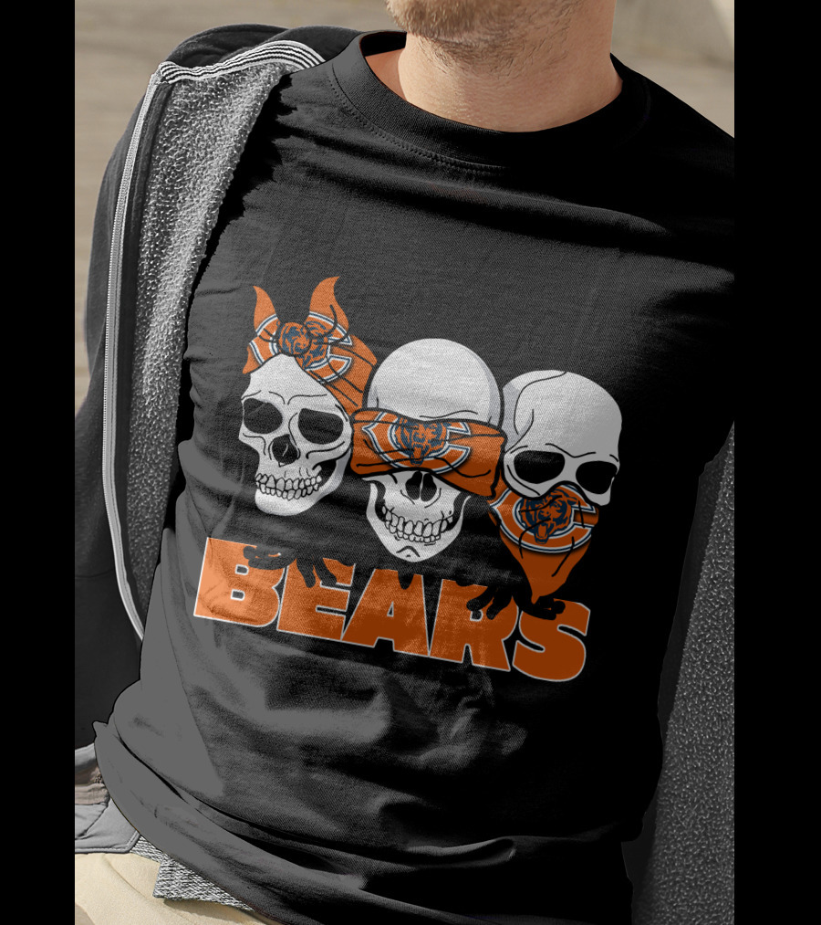 3 Skull BEARS Bandana Trio T-Shirt