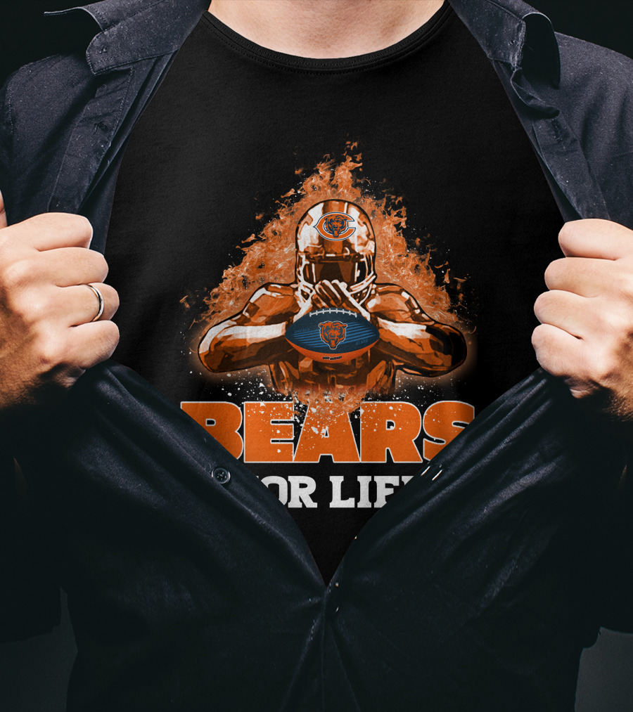 Bears For Life Chicago Football Fandom T-Shirt