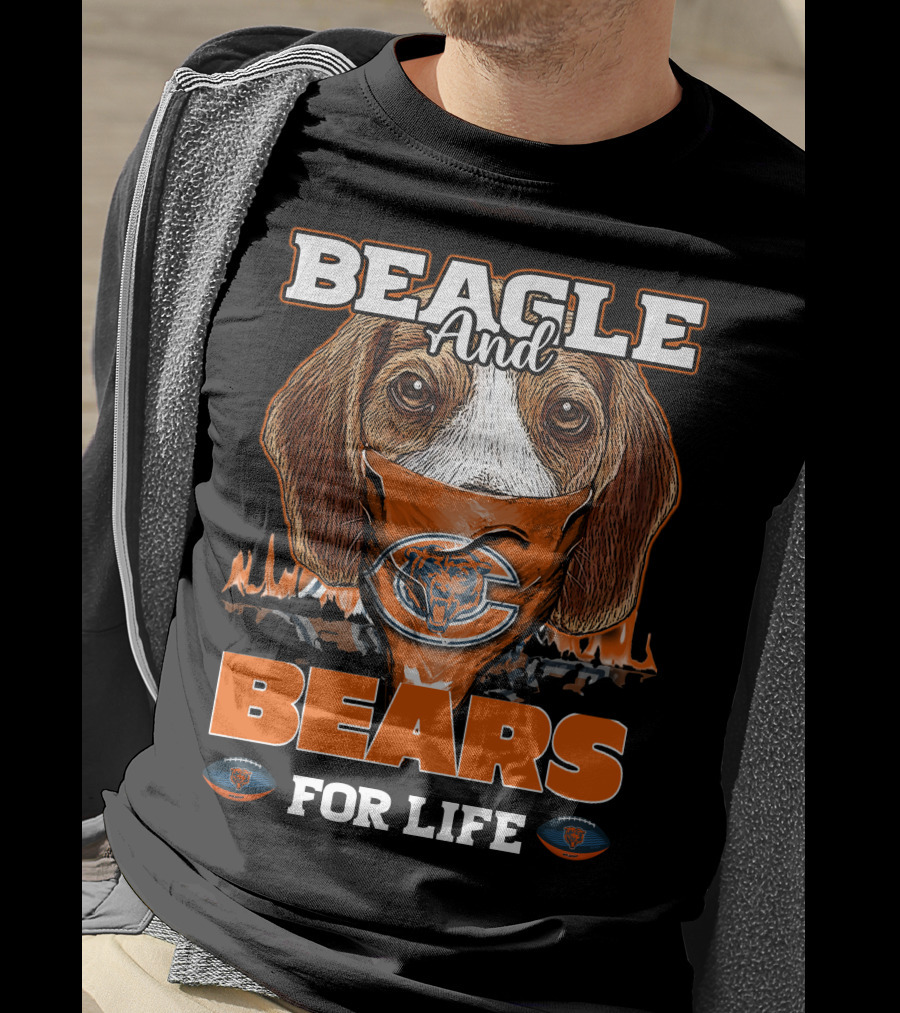 Beagle And Chicago Bears For Life T-Shirt