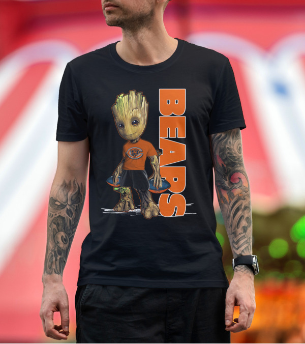 Premium T-Shirt: Groot Chicago Bears Football T-Shirt Groot Chicago Bears Football T-Shirt