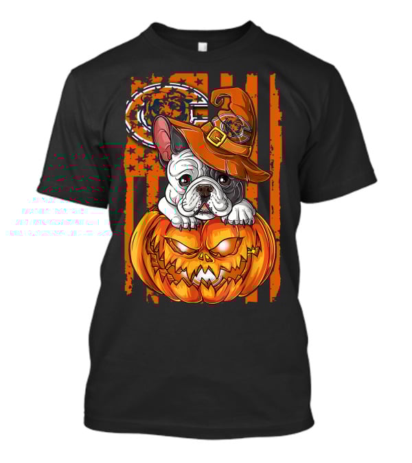Hlw Bulldog Chicago Bears Halloween Pumpkin T-Shirt