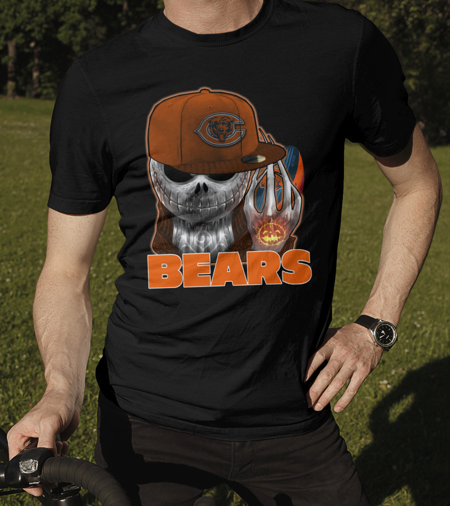 Jackskull Chicago Bears Halloween Fan Gear T-Shirt