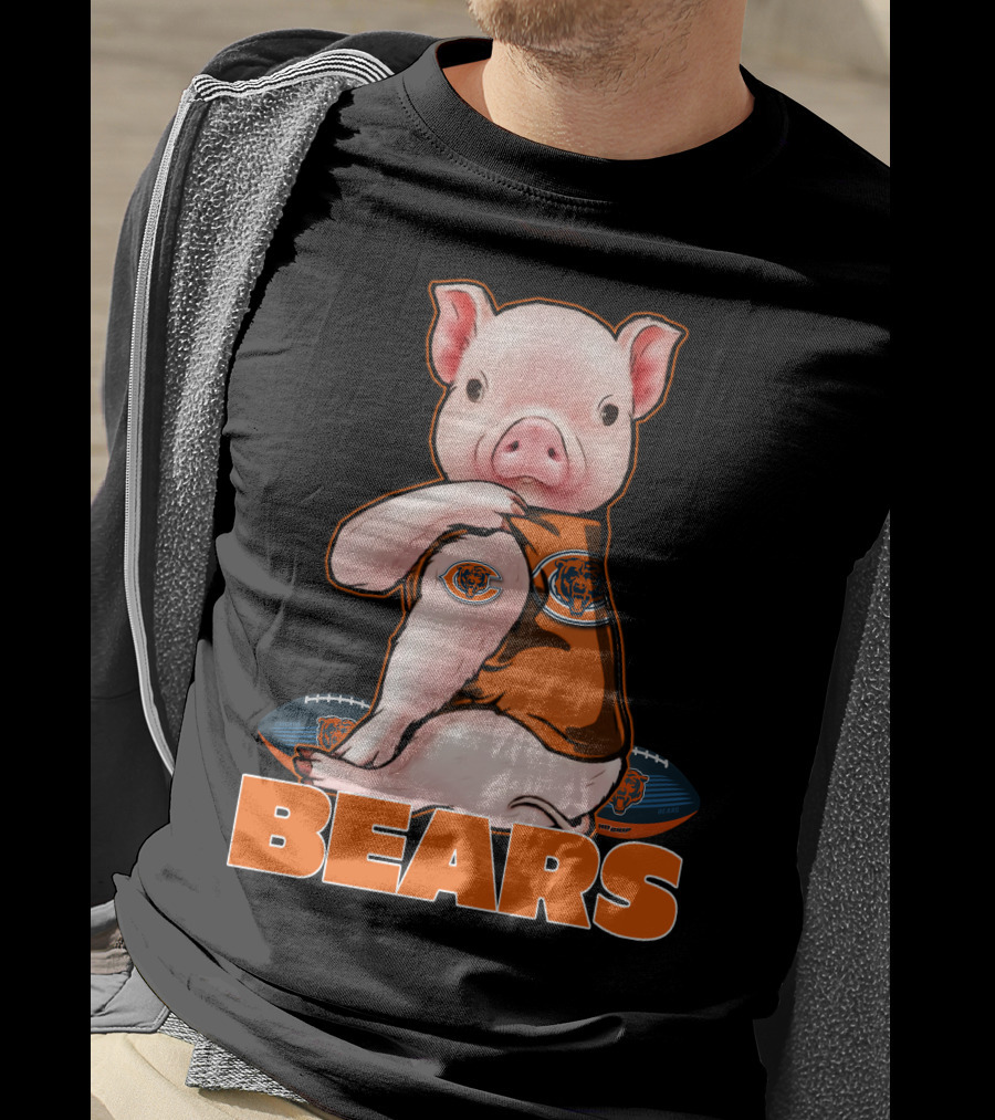 Pig BEARS Football T-Shirt