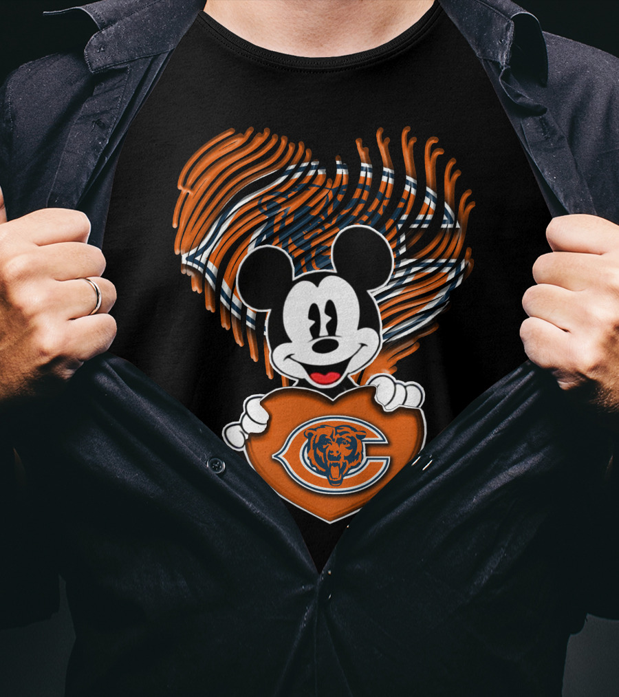 Mick And Heart Shaped Chicago Bears T-Shirt