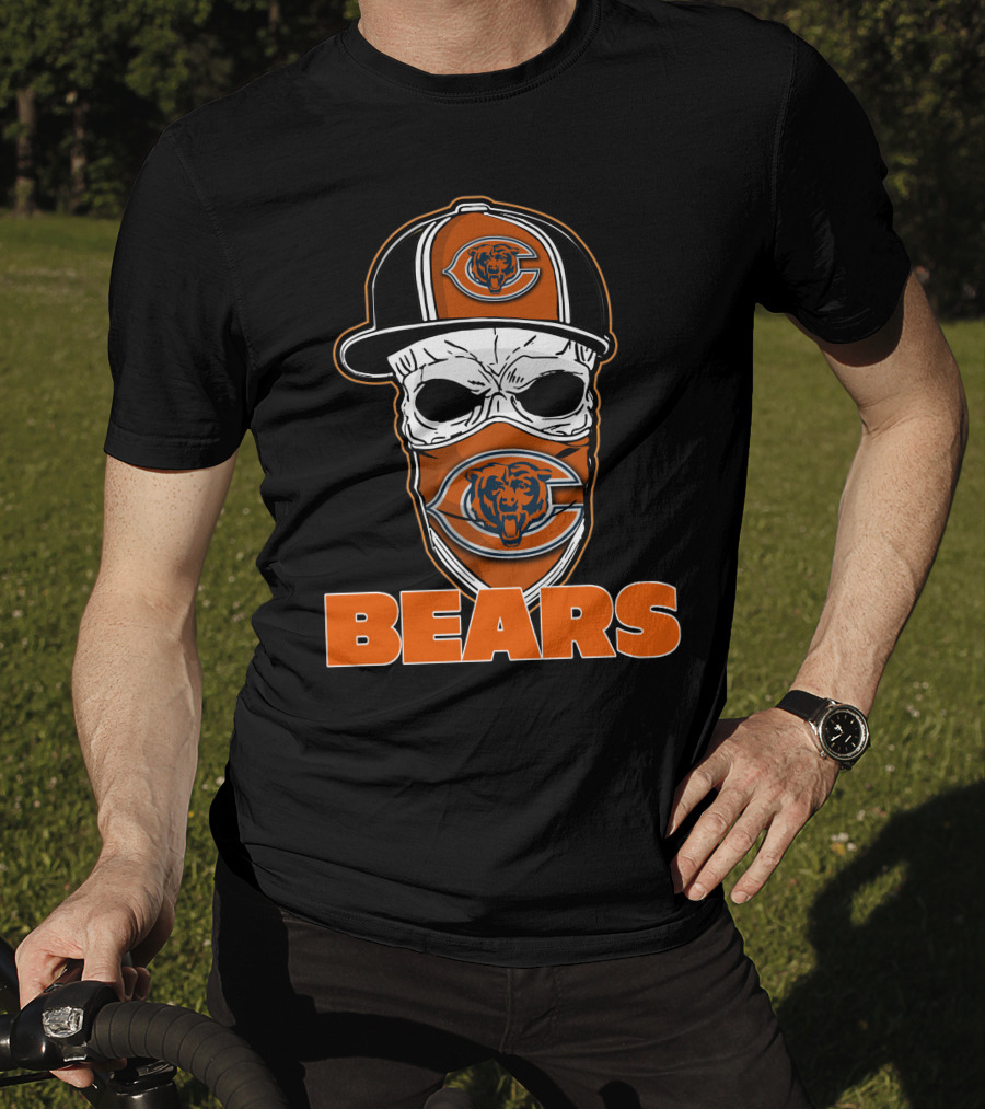Chicago Bears Skull Hat Bears Fan T-Shirt