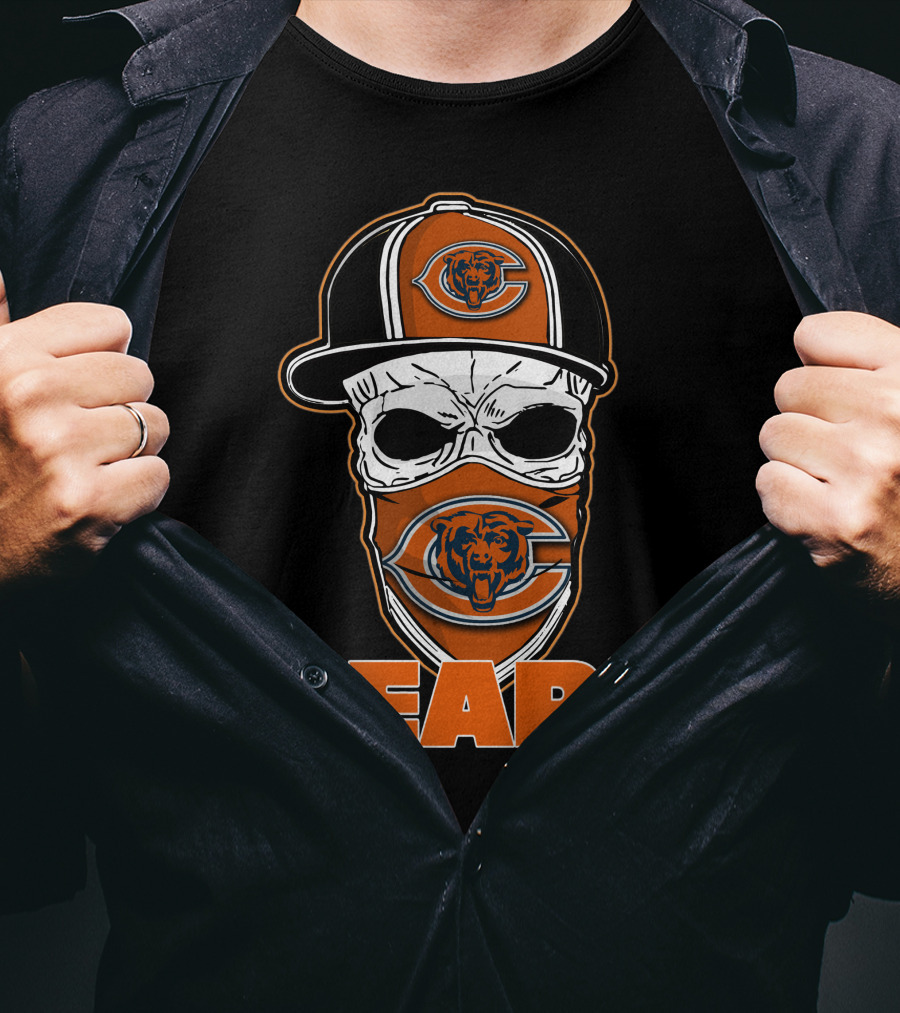 Chicago Bears Skull Hat Bears Fan T-Shirt