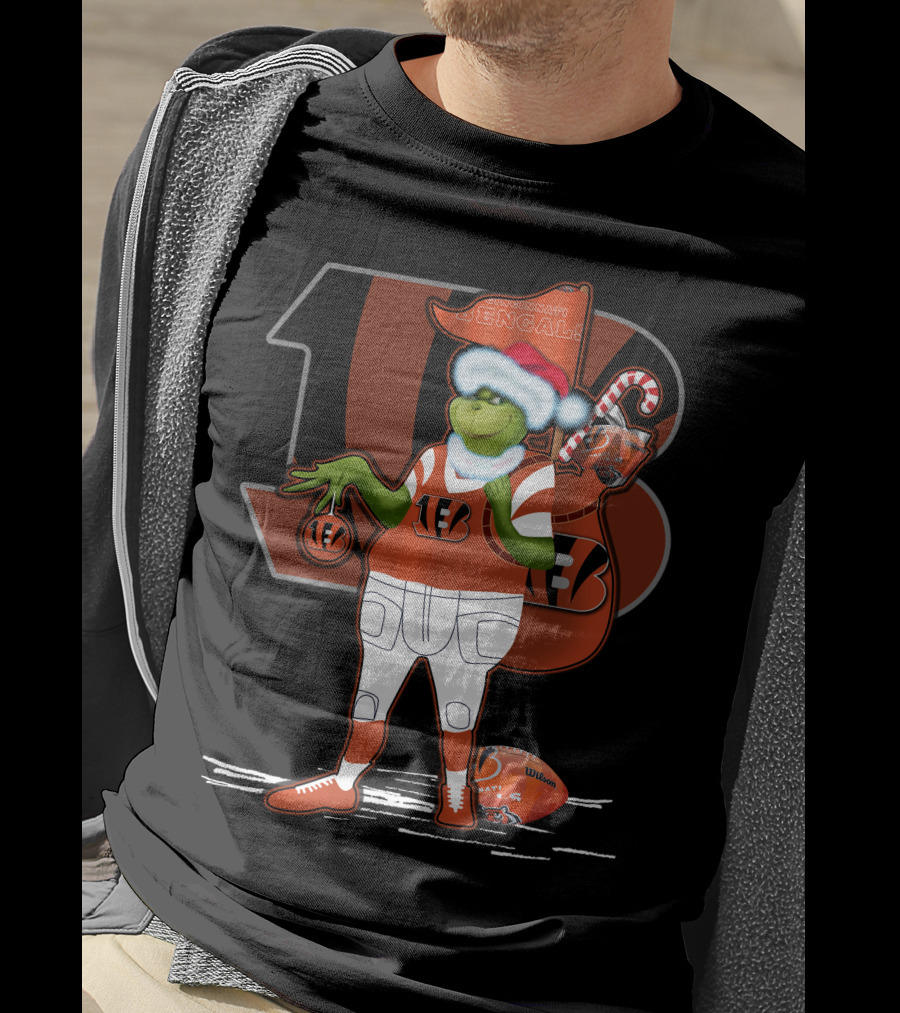 CINCINNATI BENGALS Grinchxmas Football Holiday T-Shirt