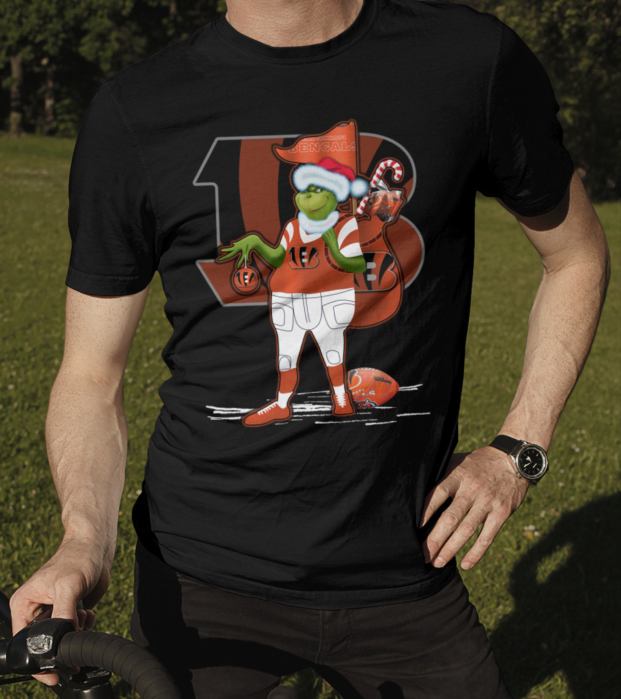 CINCINNATI BENGALS Grinchxmas Football Holiday T-Shirt