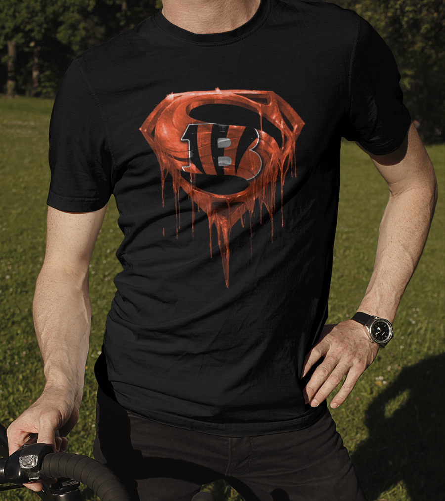 Cincinnati Bengals Superman Logo Fusion T-Shirt