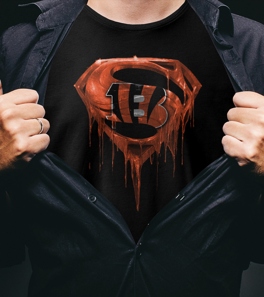 Cincinnati Bengals Superman Logo Fusion T-Shirt