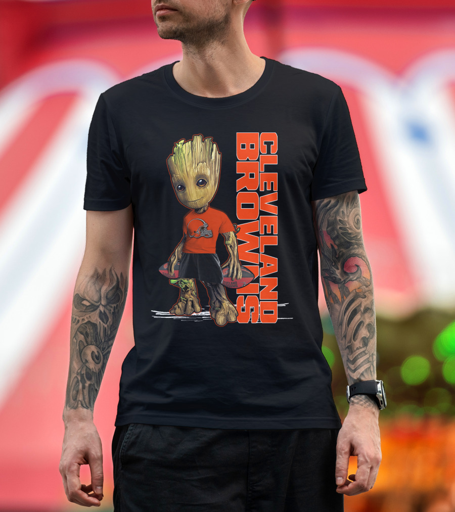 Groot Cleveland Browns NFL Team Spirit T-Shirt