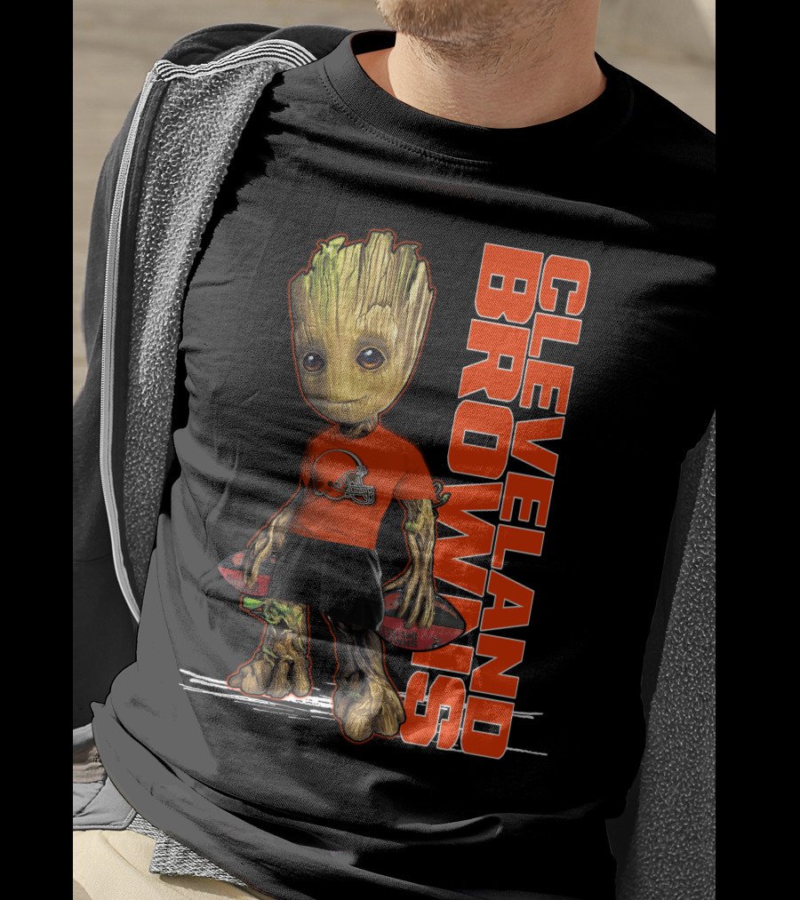 Groot Cleveland Browns NFL Team Spirit T-Shirt