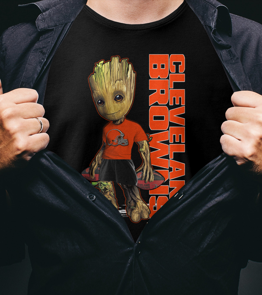 Groot Cleveland Browns NFL Team Spirit T-Shirt
