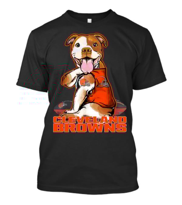 Cleveland Browns Pitbull Fan Football T-Shirt
