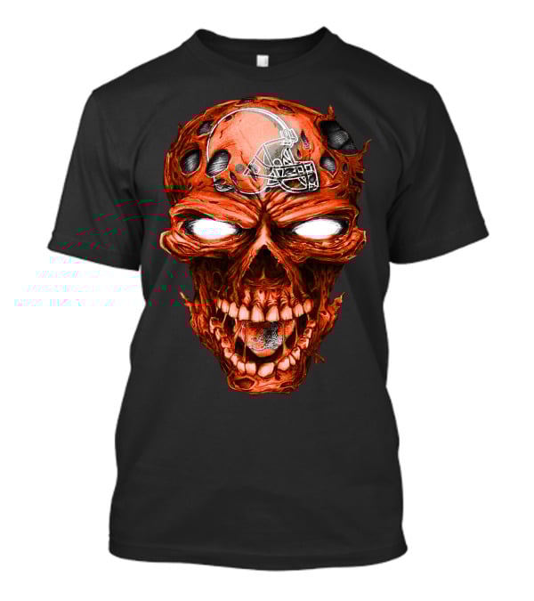 Skull Cleveland Browns Halloween Football Helmet T-Shirt