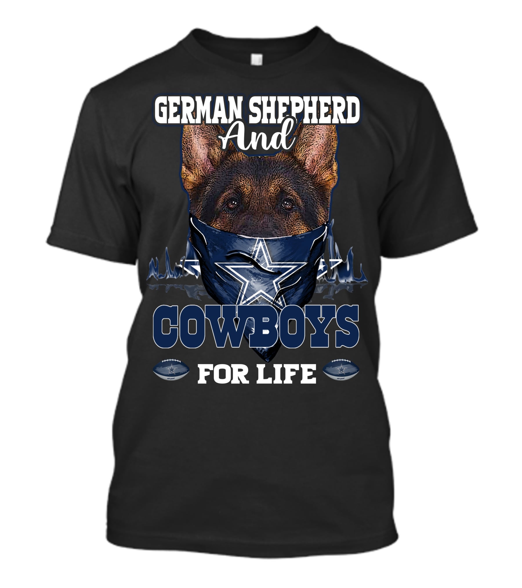 German Shepherd And Cowboys For Life T-Shirt