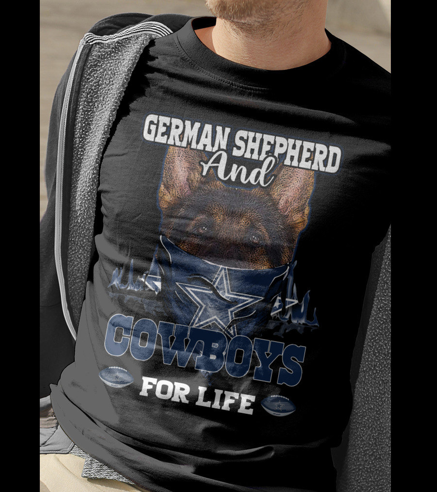 German Shepherd And Cowboys For Life T-Shirt