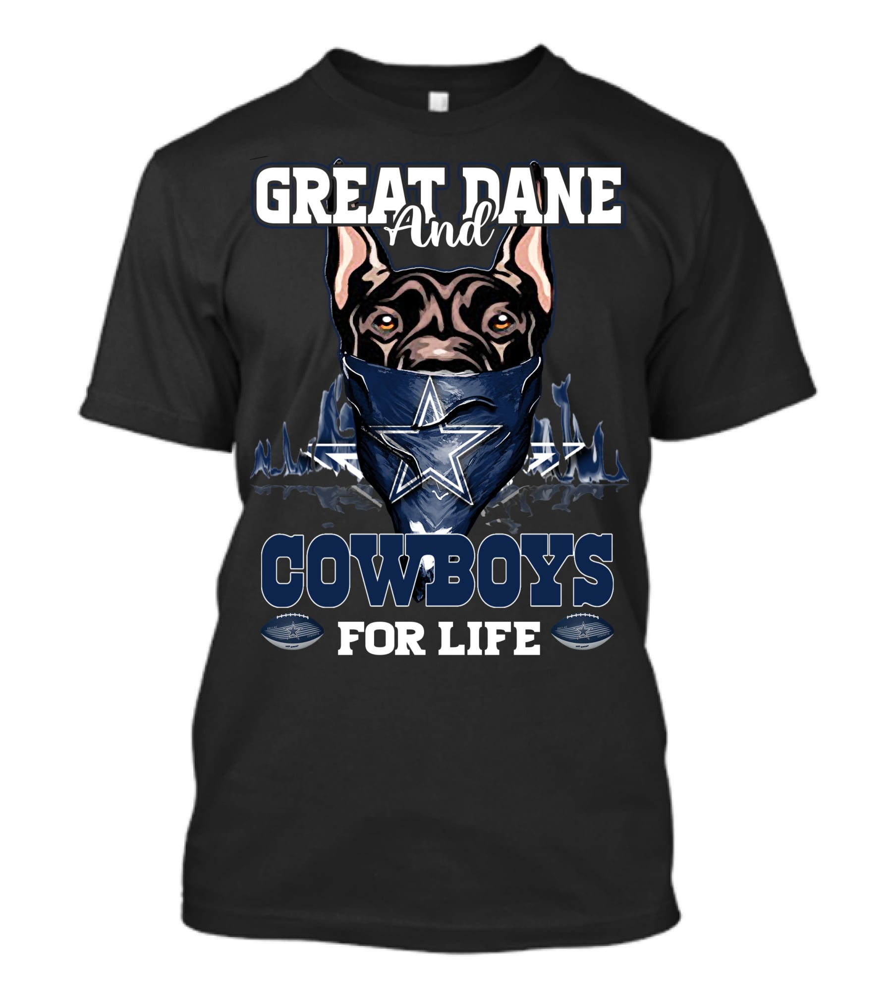 Great Dane And Cowboys For Life T-Shirt