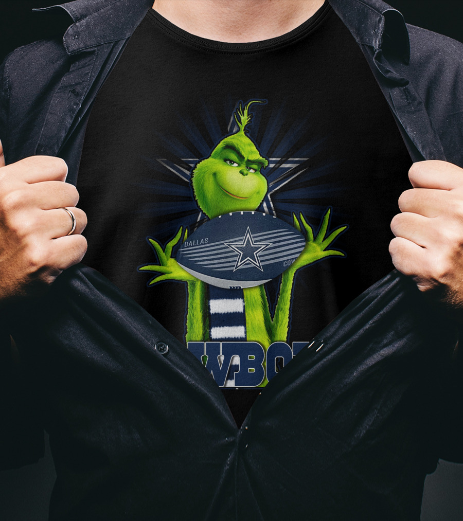 Grinch Holding Dallas Cowboys Football Nfl Fan T-Shirt