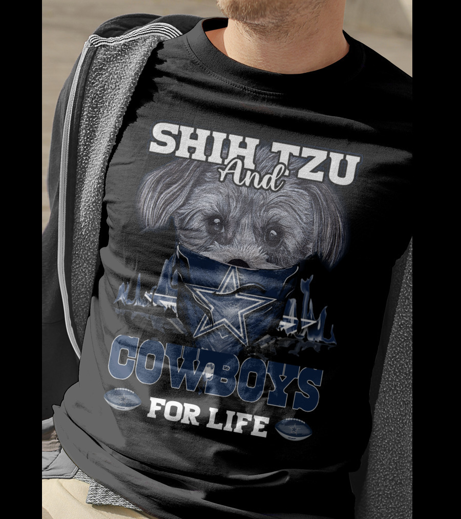Shih Tzu And Cowboys For Life T-Shirt