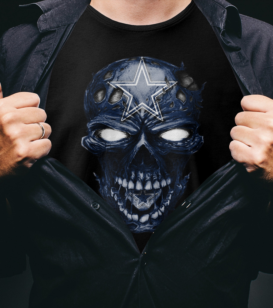 Skull V2 Dallas Cowboys Star Logo Zombie T-Shirt