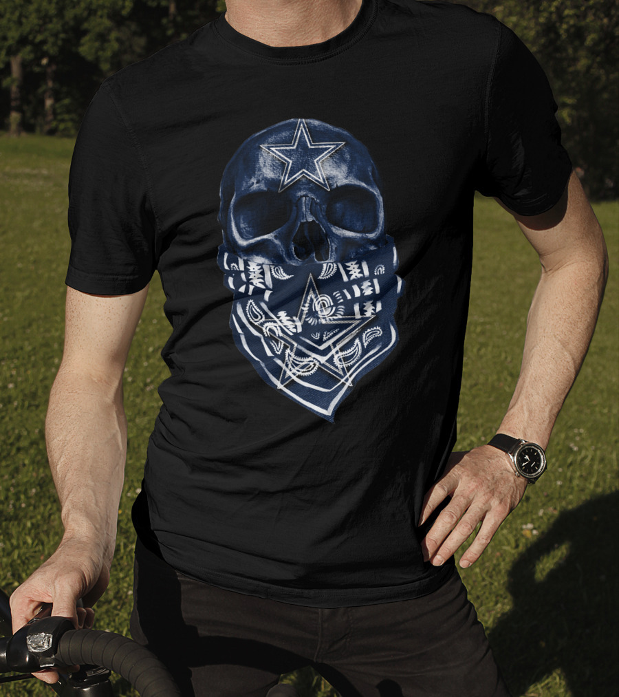 Skull Dallas Cowboys Star Bandana T-Shirt